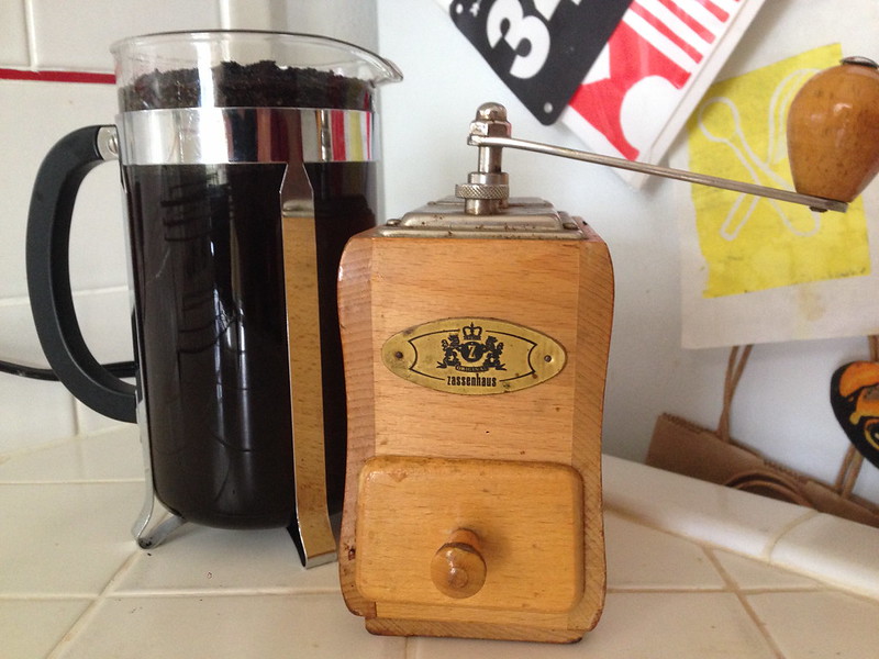 How I make coffee: French press and Zassenhaus hand grinder