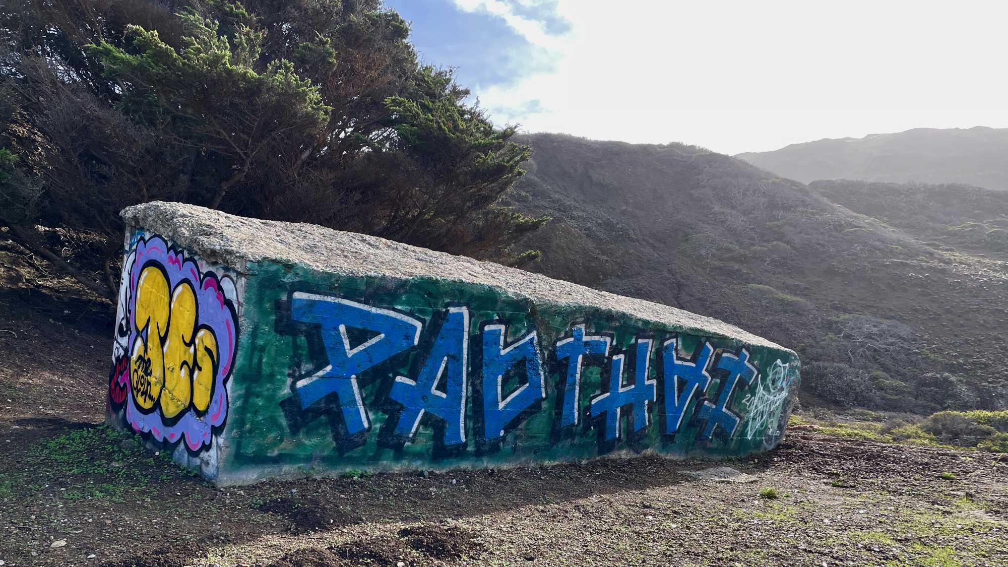 Pad Thai graffiti at Mori Point, Pacifica, California